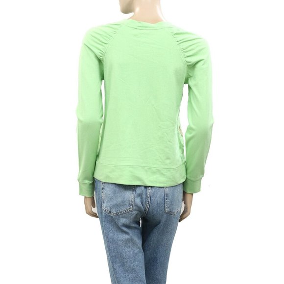 Lilly Pulitzer Pineapple Aldean Sweatshirt Pullover Top Key Lime Cozy XS - Picture 8 of 8